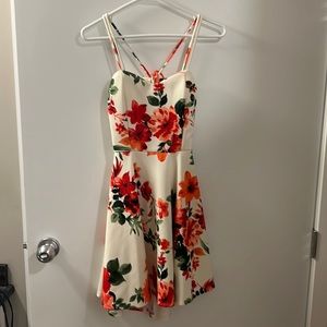 Cream floral dress